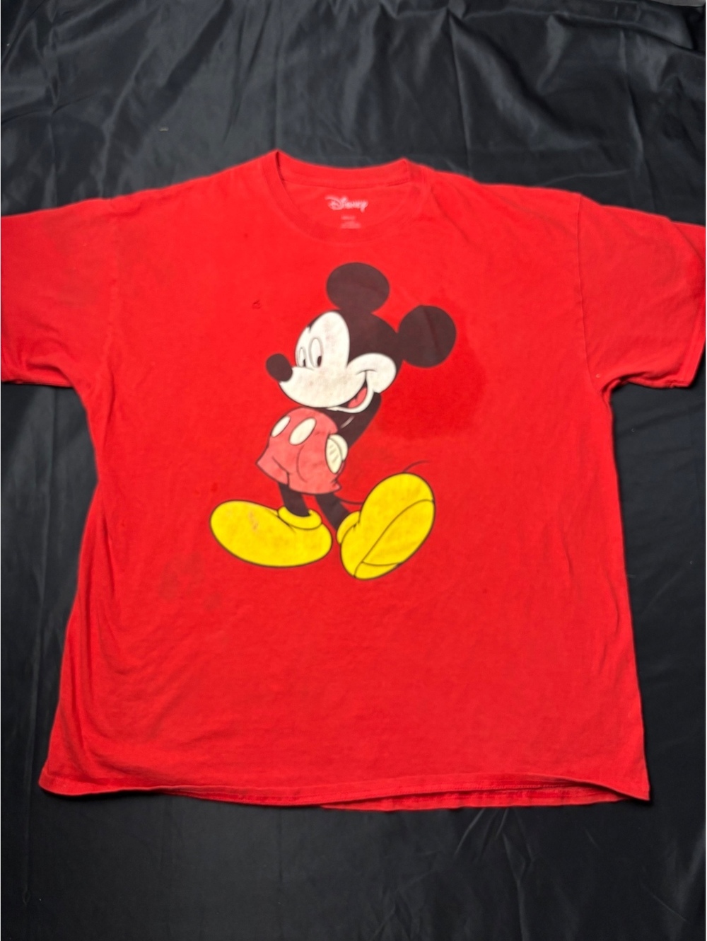 Vintage Disney Mickey Mouse Red Short Sleeve Men's T-Shirt